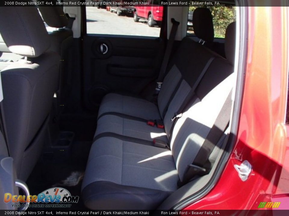 2008 Dodge Nitro SXT 4x4 Inferno Red Crystal Pearl / Dark Khaki/Medium Khaki Photo #12