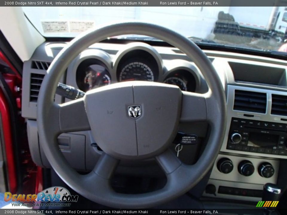 2008 Dodge Nitro SXT 4x4 Inferno Red Crystal Pearl / Dark Khaki/Medium Khaki Photo #18