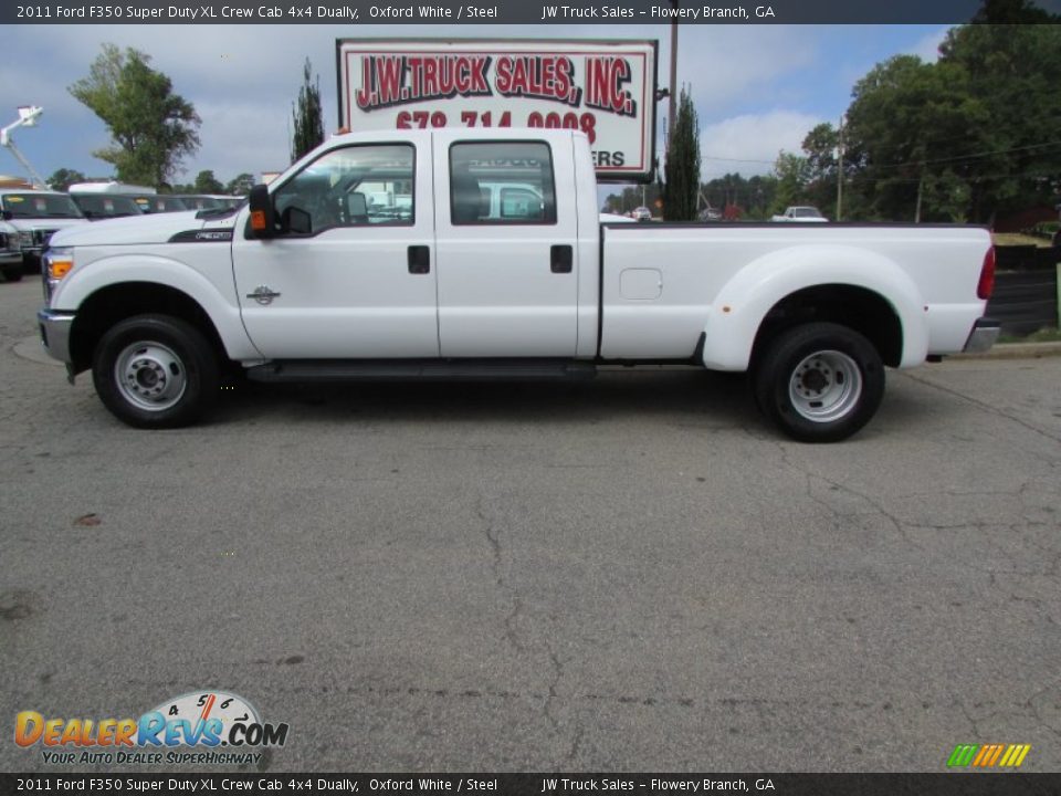 2011 Ford F350 Super Duty XL Crew Cab 4x4 Dually Oxford White / Steel Photo #3