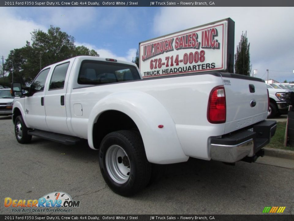 2011 Ford F350 Super Duty XL Crew Cab 4x4 Dually Oxford White / Steel Photo #4