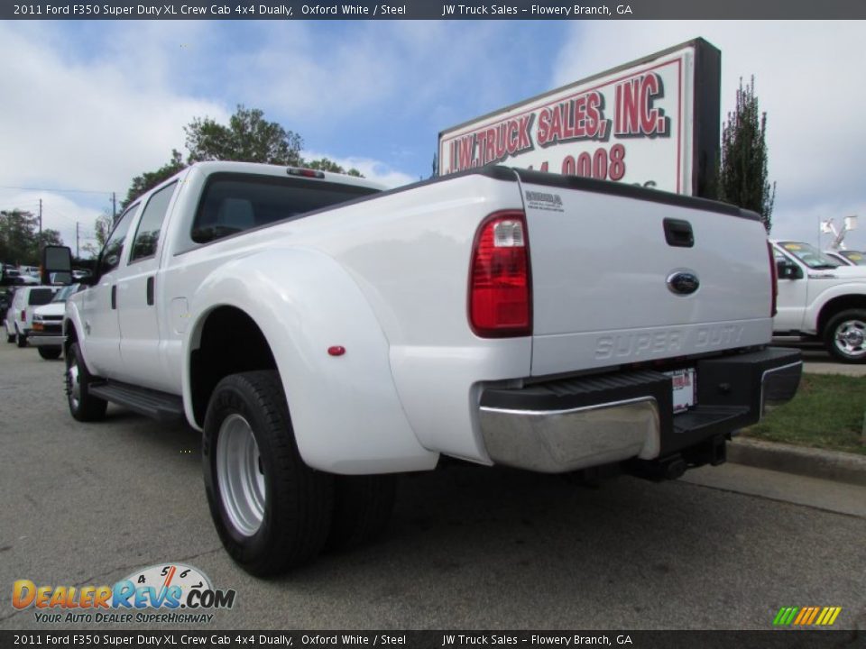 2011 Ford F350 Super Duty XL Crew Cab 4x4 Dually Oxford White / Steel Photo #5