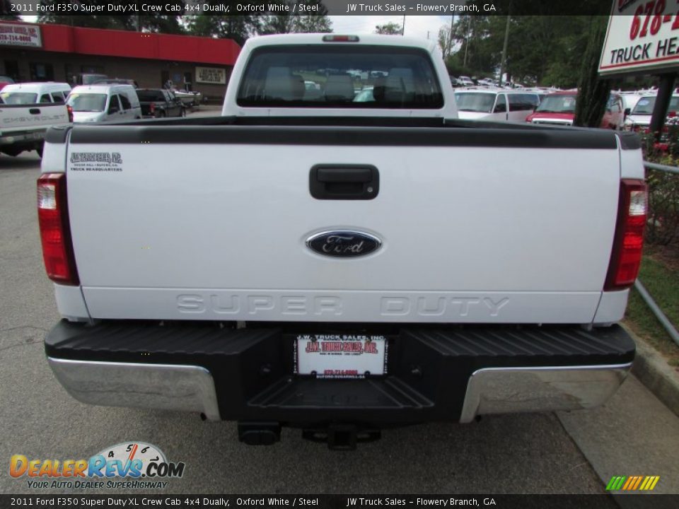 2011 Ford F350 Super Duty XL Crew Cab 4x4 Dually Oxford White / Steel Photo #6