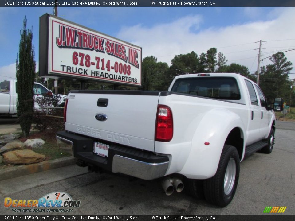 2011 Ford F350 Super Duty XL Crew Cab 4x4 Dually Oxford White / Steel Photo #7