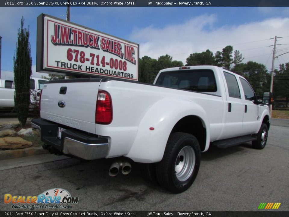 2011 Ford F350 Super Duty XL Crew Cab 4x4 Dually Oxford White / Steel Photo #8