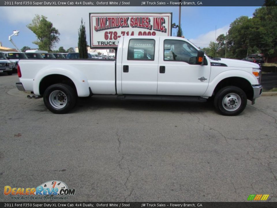 2011 Ford F350 Super Duty XL Crew Cab 4x4 Dually Oxford White / Steel Photo #9