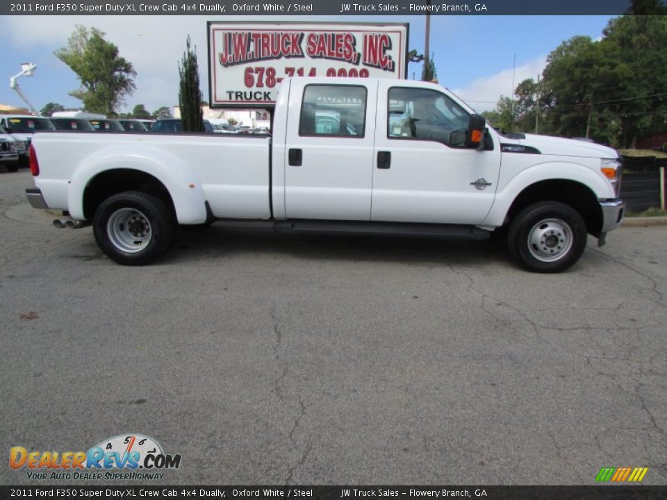 2011 Ford F350 Super Duty XL Crew Cab 4x4 Dually Oxford White / Steel Photo #10