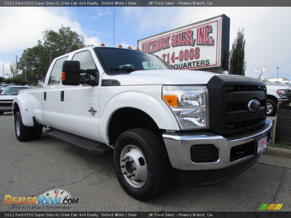 2011 Ford F350 Super Duty XL Crew Cab 4x4 Dually Oxford White / Steel Photo #11