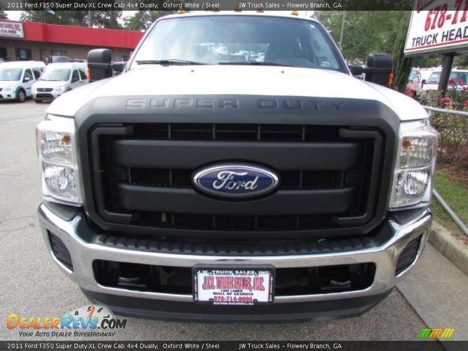 2011 Ford F350 Super Duty XL Crew Cab 4x4 Dually Oxford White / Steel Photo #13