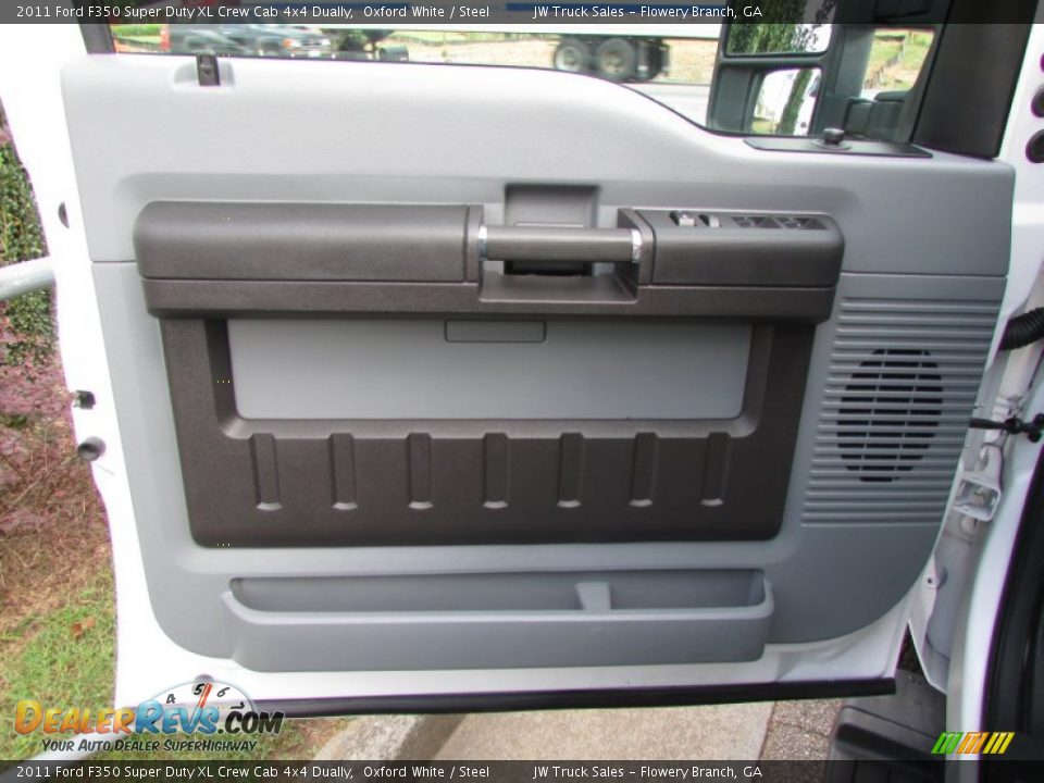 2011 Ford F350 Super Duty XL Crew Cab 4x4 Dually Oxford White / Steel Photo #14