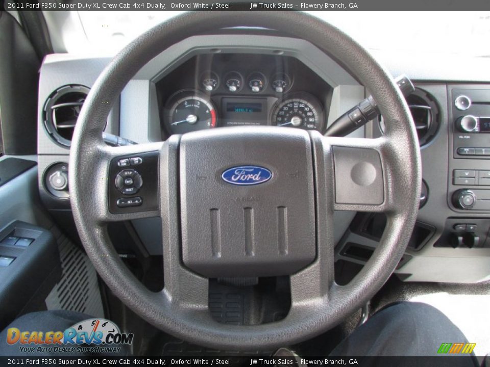2011 Ford F350 Super Duty XL Crew Cab 4x4 Dually Oxford White / Steel Photo #20