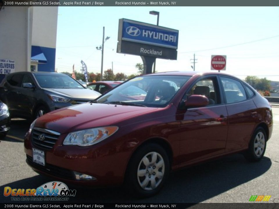 2008 Hyundai Elantra GLS Sedan Apple Red Pearl / Beige Photo #1