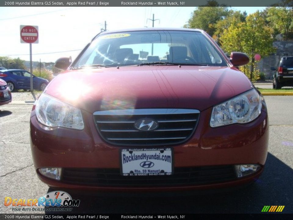 2008 Hyundai Elantra GLS Sedan Apple Red Pearl / Beige Photo #2
