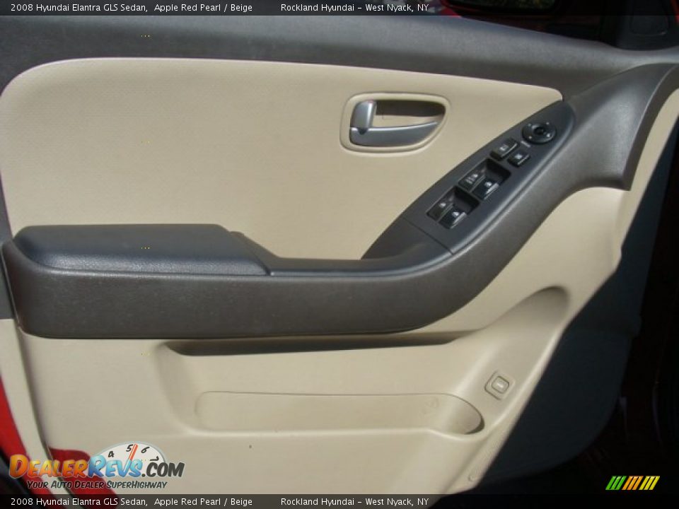 2008 Hyundai Elantra GLS Sedan Apple Red Pearl / Beige Photo #7