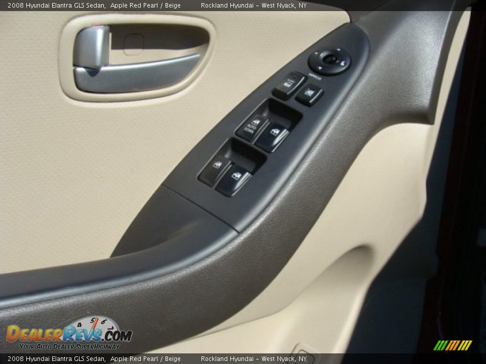 2008 Hyundai Elantra GLS Sedan Apple Red Pearl / Beige Photo #8