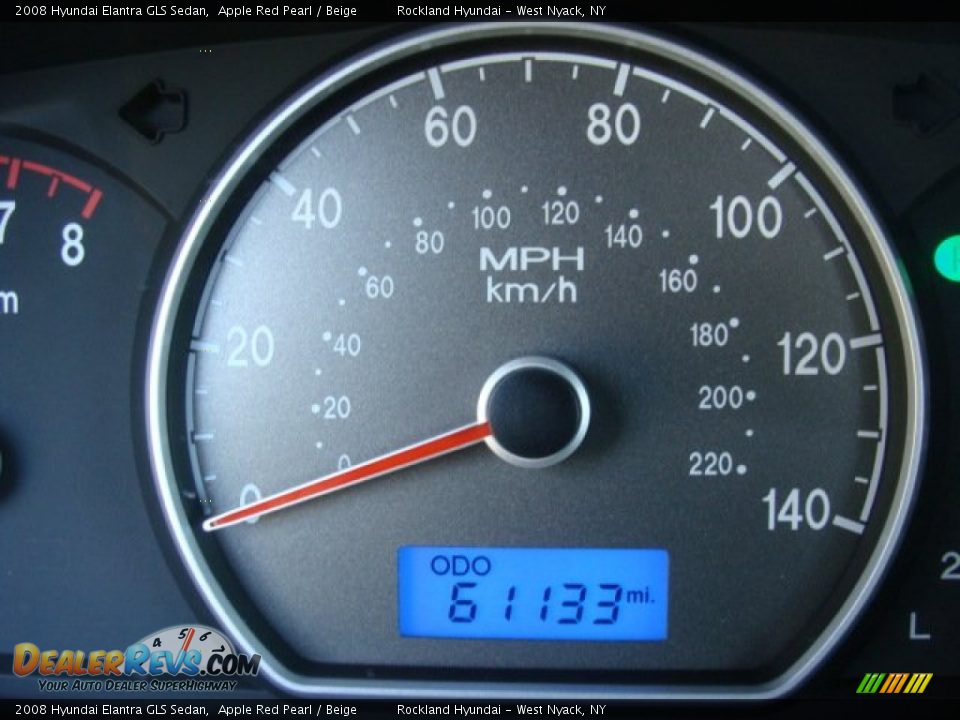 2008 Hyundai Elantra GLS Sedan Apple Red Pearl / Beige Photo #15