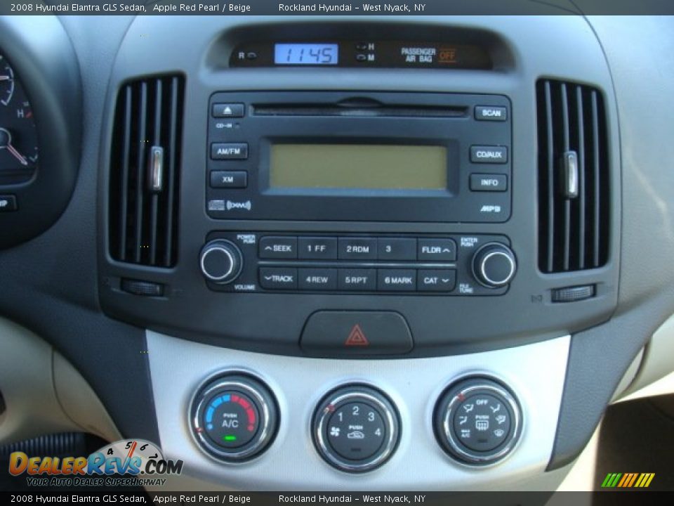 2008 Hyundai Elantra GLS Sedan Apple Red Pearl / Beige Photo #16