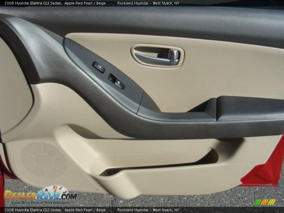 2008 Hyundai Elantra GLS Sedan Apple Red Pearl / Beige Photo #23