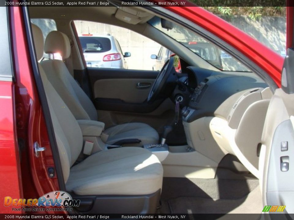 2008 Hyundai Elantra GLS Sedan Apple Red Pearl / Beige Photo #25