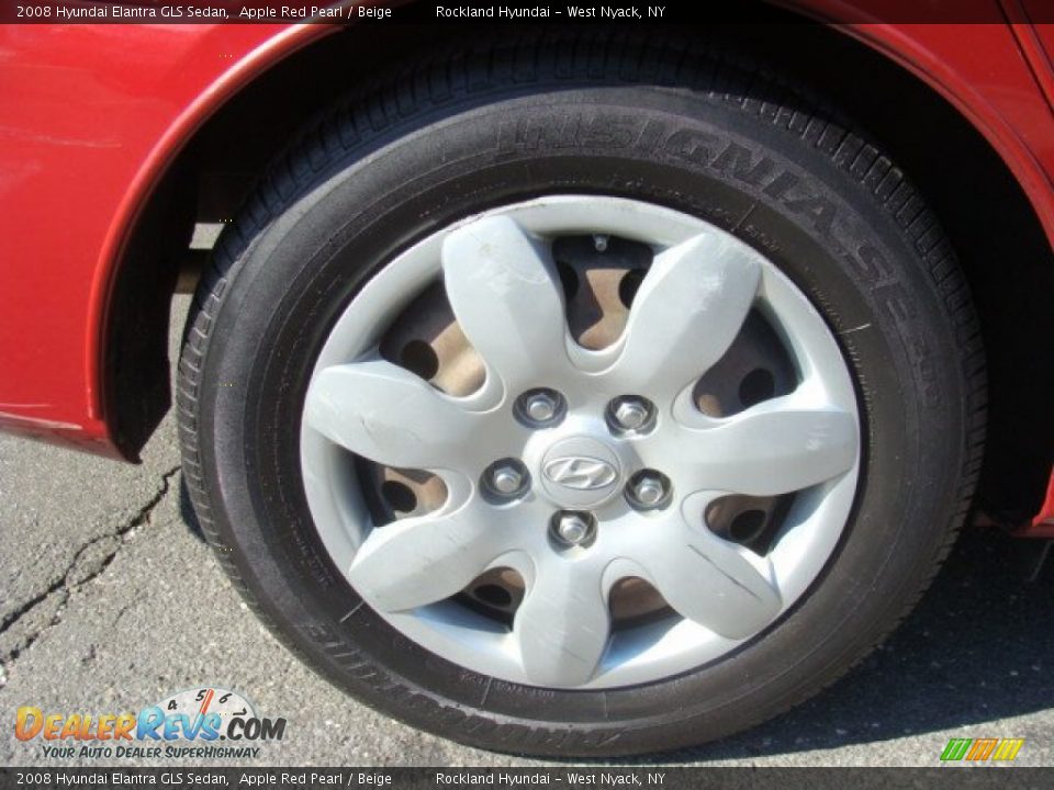 2008 Hyundai Elantra GLS Sedan Apple Red Pearl / Beige Photo #26