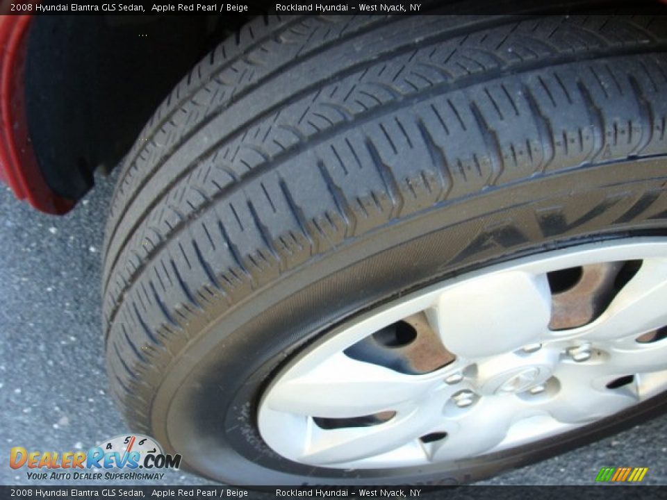 2008 Hyundai Elantra GLS Sedan Apple Red Pearl / Beige Photo #27