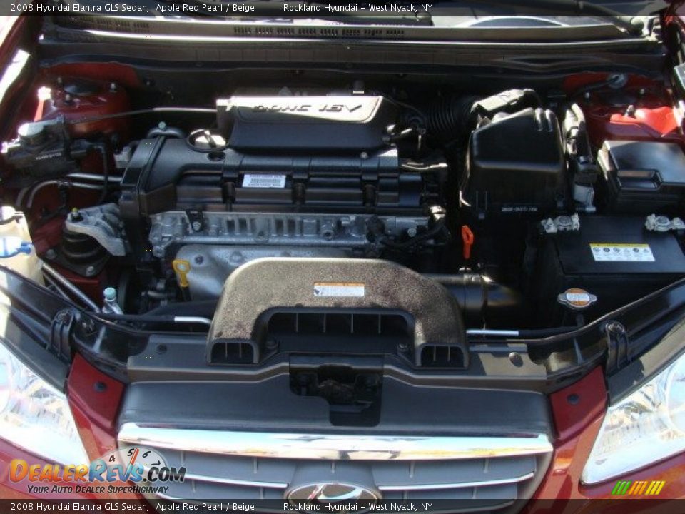 2008 Hyundai Elantra GLS Sedan Apple Red Pearl / Beige Photo #28