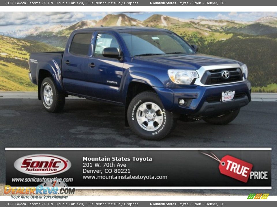 2014 Toyota Tacoma V6 TRD Double Cab 4x4 Blue Ribbon Metallic / Graphite Photo #1