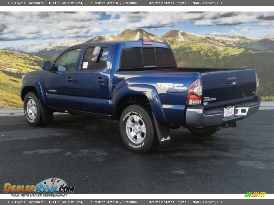 2014 Toyota Tacoma V6 TRD Double Cab 4x4 Blue Ribbon Metallic / Graphite Photo #3