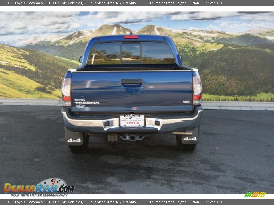 2014 Toyota Tacoma V6 TRD Double Cab 4x4 Blue Ribbon Metallic / Graphite Photo #4