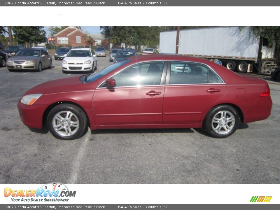 2007 Honda Accord SE Sedan Moroccan Red Pearl / Black Photo #2