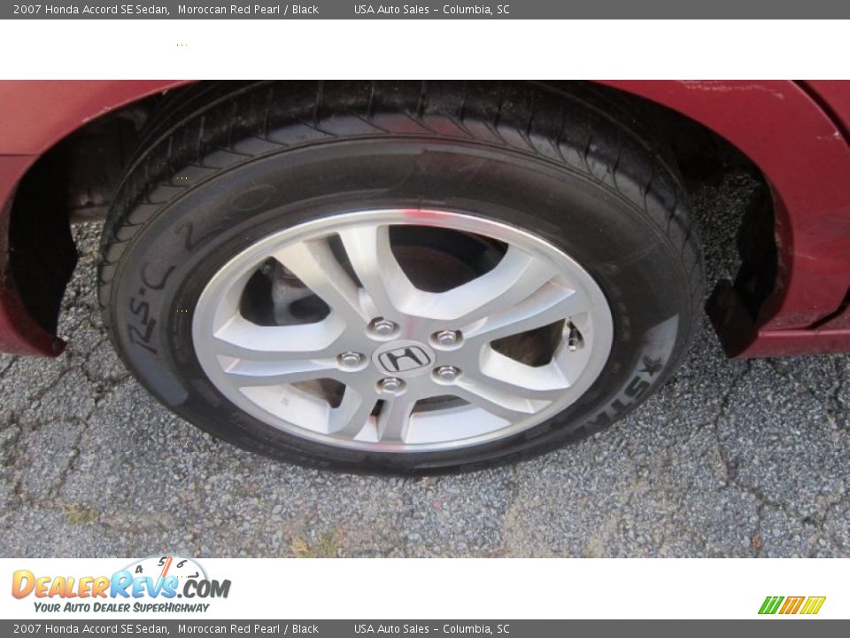 2007 Honda Accord SE Sedan Moroccan Red Pearl / Black Photo #6