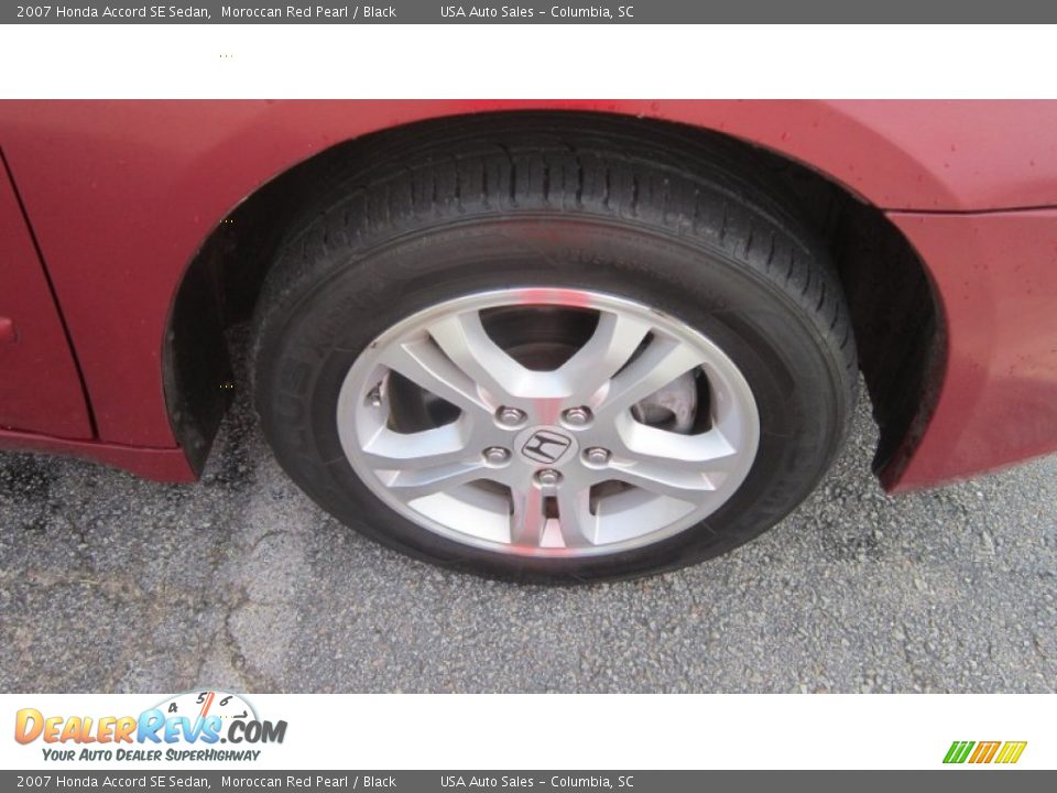 2007 Honda Accord SE Sedan Moroccan Red Pearl / Black Photo #7