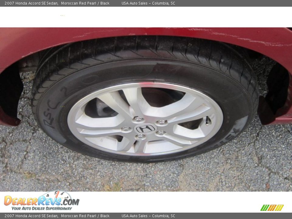 2007 Honda Accord SE Sedan Moroccan Red Pearl / Black Photo #8