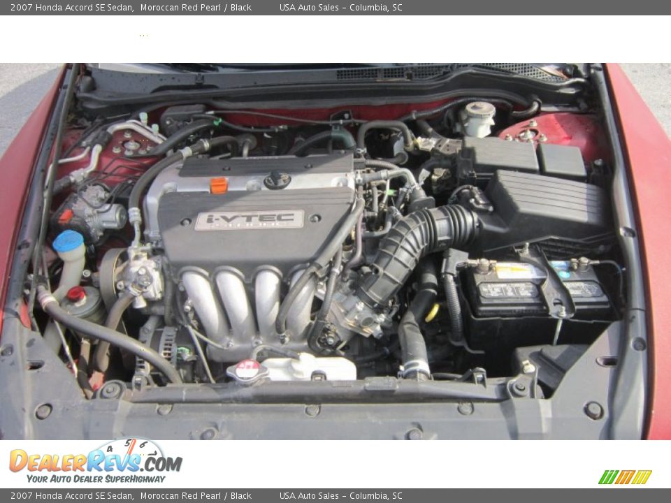 2007 Honda Accord SE Sedan Moroccan Red Pearl / Black Photo #10