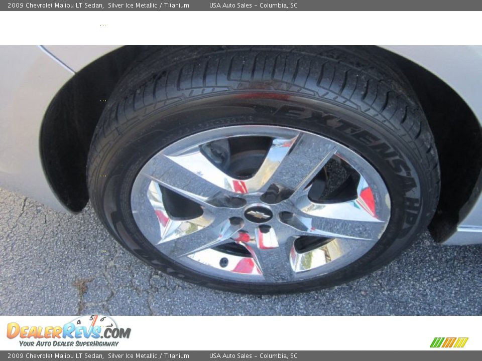 2009 Chevrolet Malibu LT Sedan Silver Ice Metallic / Titanium Photo #6