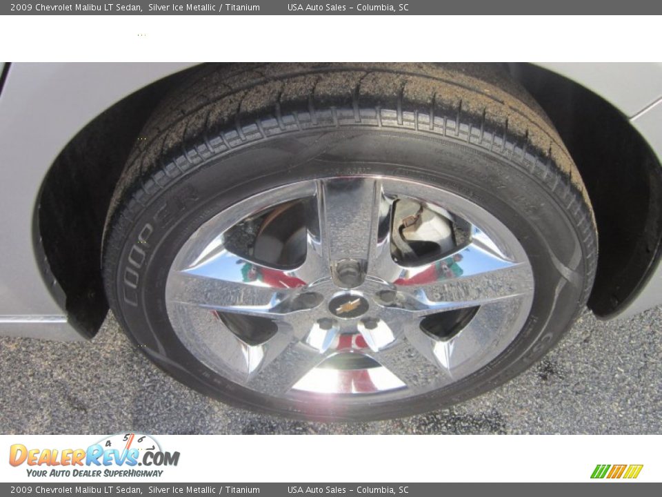 2009 Chevrolet Malibu LT Sedan Silver Ice Metallic / Titanium Photo #7