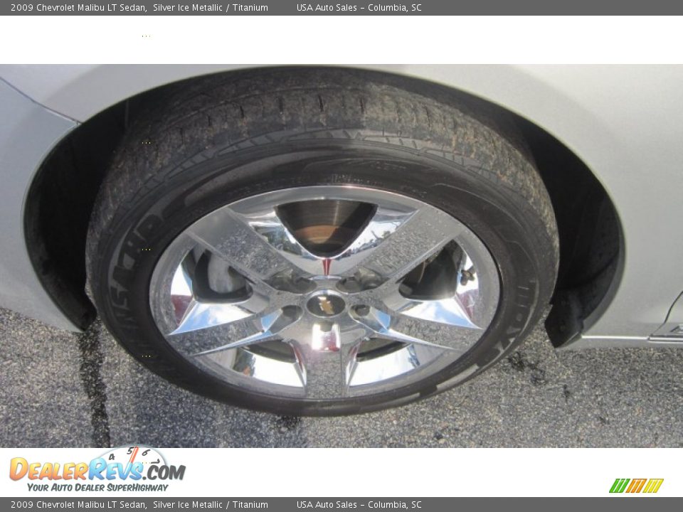 2009 Chevrolet Malibu LT Sedan Silver Ice Metallic / Titanium Photo #8
