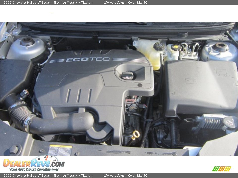 2009 Chevrolet Malibu LT Sedan Silver Ice Metallic / Titanium Photo #14
