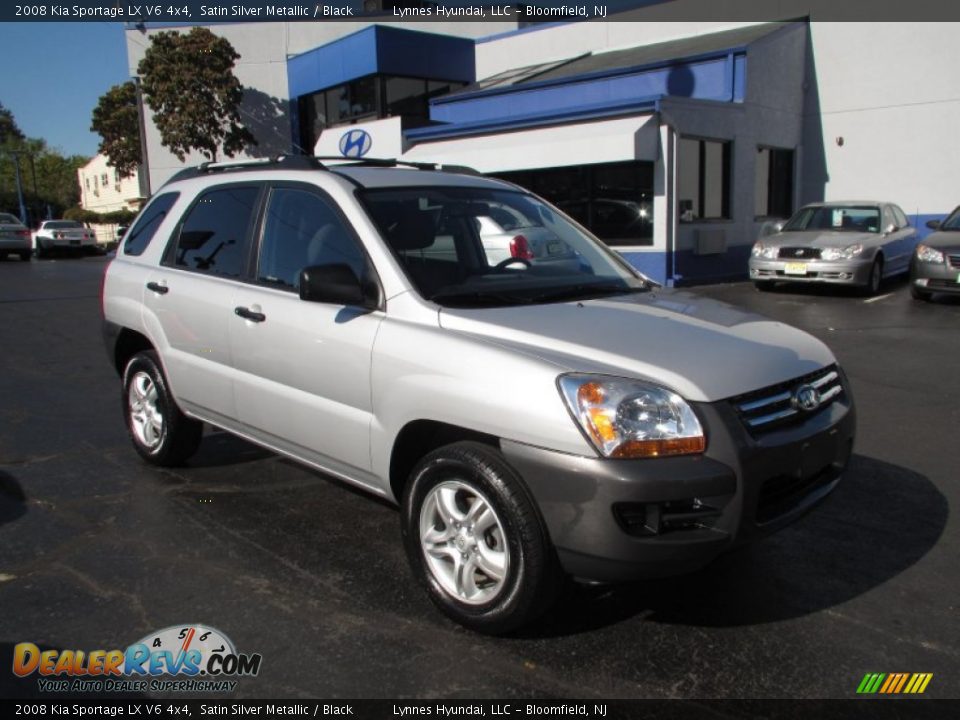 2008 Kia Sportage LX V6 4x4 Satin Silver Metallic / Black Photo #2