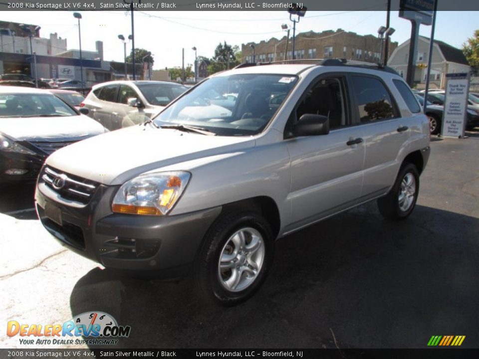 2008 Kia Sportage LX V6 4x4 Satin Silver Metallic / Black Photo #3