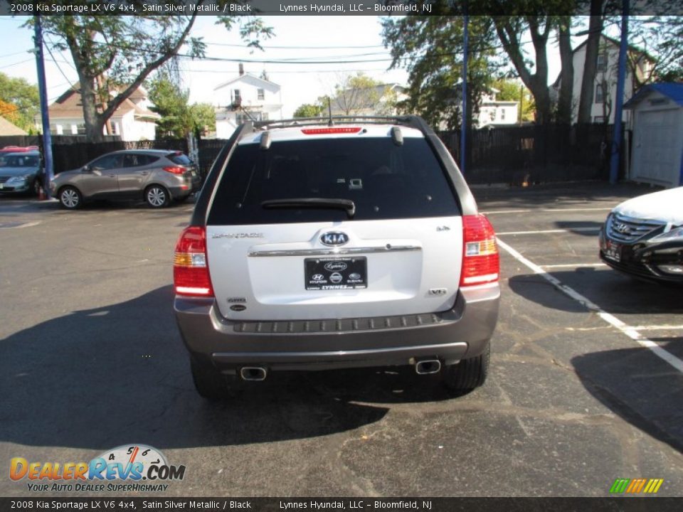 2008 Kia Sportage LX V6 4x4 Satin Silver Metallic / Black Photo #5