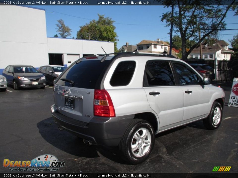 2008 Kia Sportage LX V6 4x4 Satin Silver Metallic / Black Photo #6