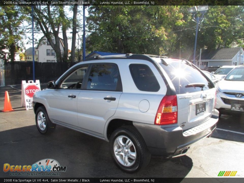 2008 Kia Sportage LX V6 4x4 Satin Silver Metallic / Black Photo #7