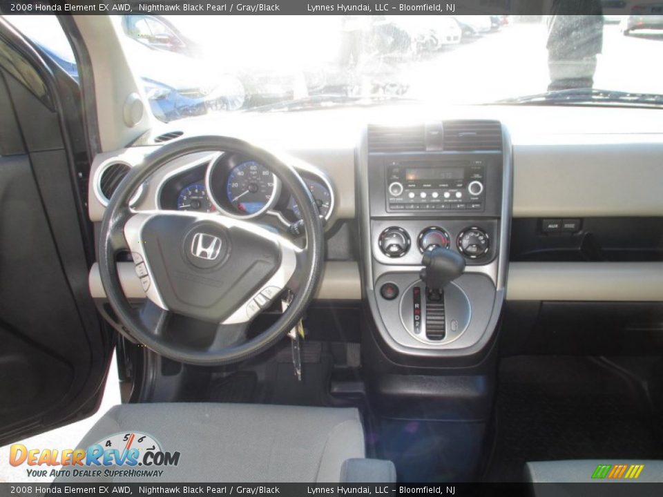 2008 Honda Element EX AWD Nighthawk Black Pearl / Gray/Black Photo #10