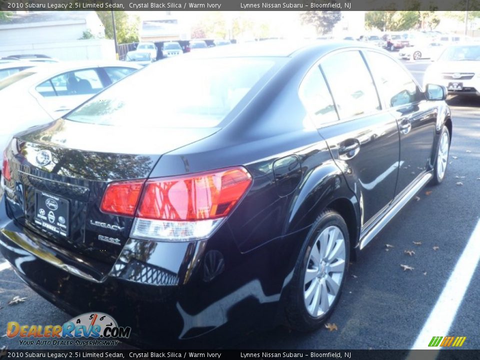 2010 Subaru Legacy 2.5i Limited Sedan Crystal Black Silica / Warm Ivory Photo #5