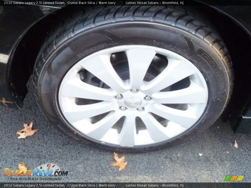 2010 Subaru Legacy 2.5i Limited Sedan Crystal Black Silica / Warm Ivory Photo #7