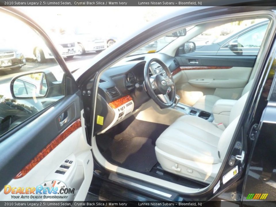 2010 Subaru Legacy 2.5i Limited Sedan Crystal Black Silica / Warm Ivory Photo #11