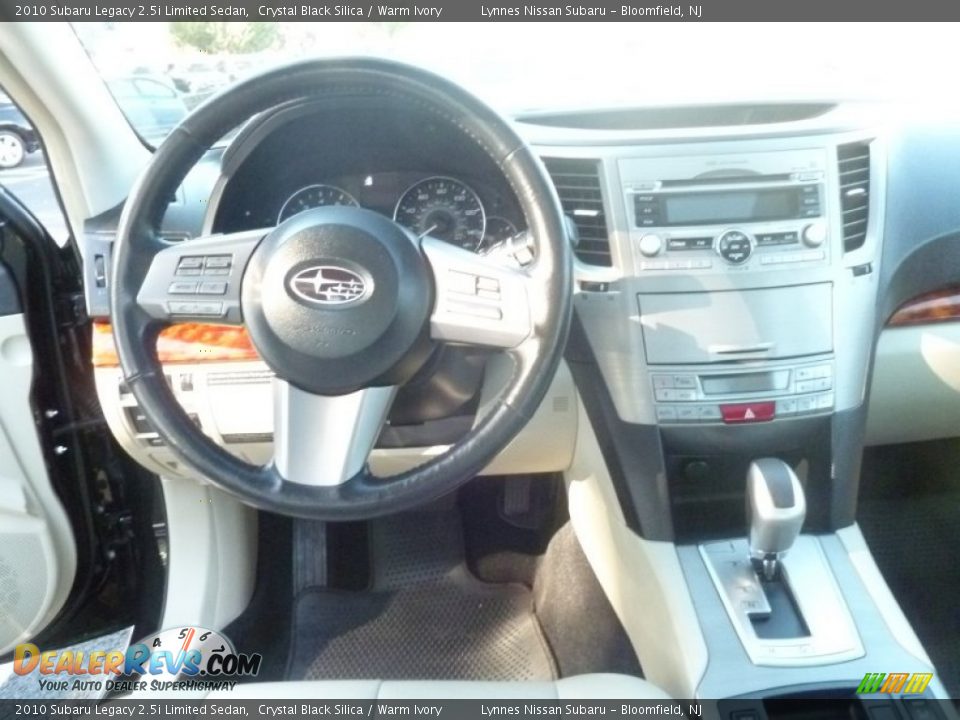 2010 Subaru Legacy 2.5i Limited Sedan Crystal Black Silica / Warm Ivory Photo #14