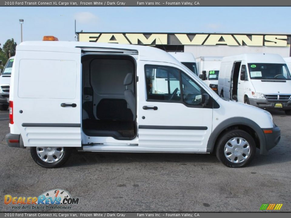 2010 Ford Transit Connect XL Cargo Van Frozen White / Dark Gray Photo #3