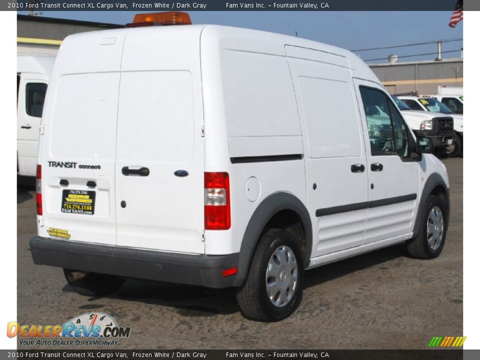 2010 Ford Transit Connect XL Cargo Van Frozen White / Dark Gray Photo #4