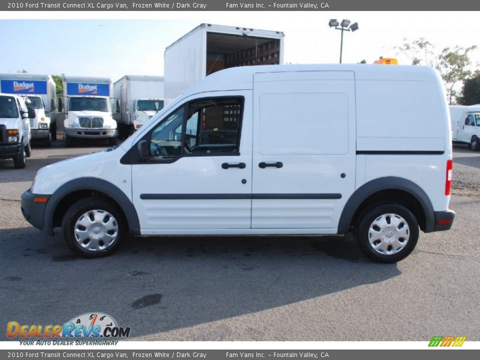 2010 Ford Transit Connect XL Cargo Van Frozen White / Dark Gray Photo #8
